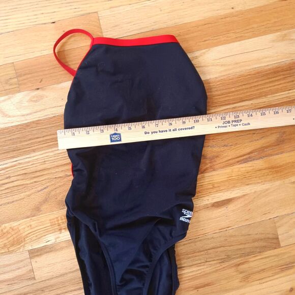 Speedo Women's Swimsuit One Piece Endurance+ Flyback Team Black/Black 30 - Picture 7 of 8